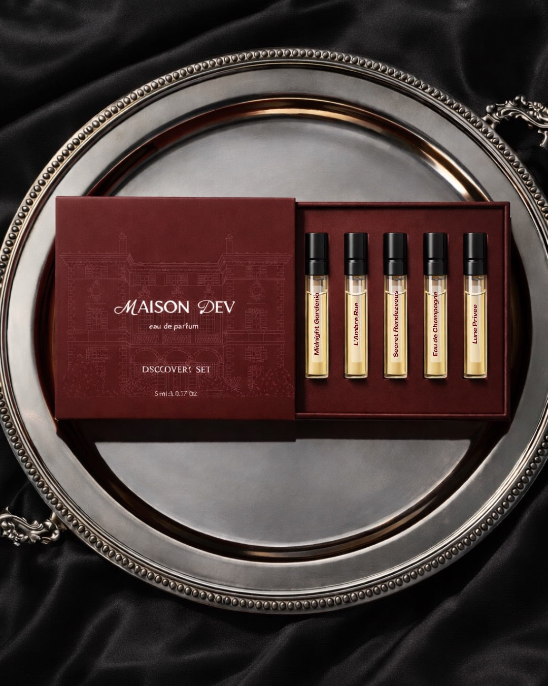 Maison Dev Discovery Set – 5 × 5 mL Eau de Parfum Travel Sprays